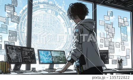 プライバシー・ポリシーやセキュリティー・ポリシーを表す堅牢な門と門番のイメージ