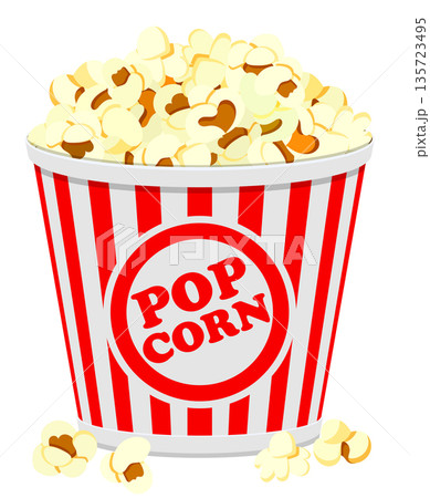 paper bag full of popcorn 135723495