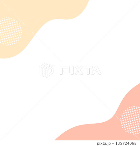 流体シェイプの背景イラスト素材　flat hand drawn fluid blue shapes 135724068