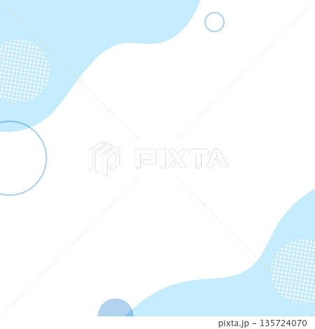 流体シェイプの背景イラスト素材　flat hand drawn fluid blue shapes 135724070