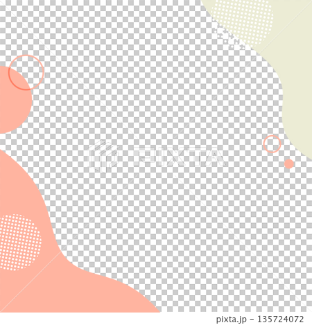 流體形狀背景插圖素材，扁平手繪流體藍色形狀 135724072