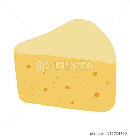 カットされたチーズのイラスト 135724799