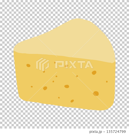 カットされたチーズのイラスト 135724799
