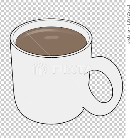 Illustration of a mug of coffee 135725613