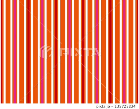 ストライプ　マルチカラー　オレンジ色　白色 135725834