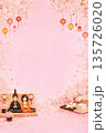 ひなまつり　背景素材　桃の節句　イラスト 135726020