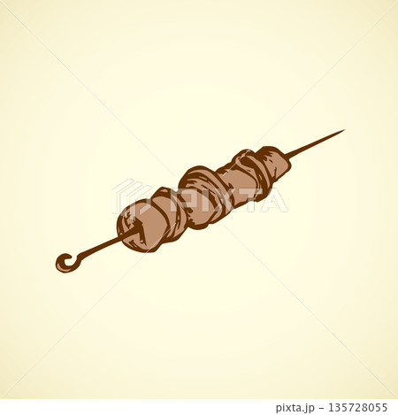 Skewer. Vector drawing Skewer. Vector drawing 135728055