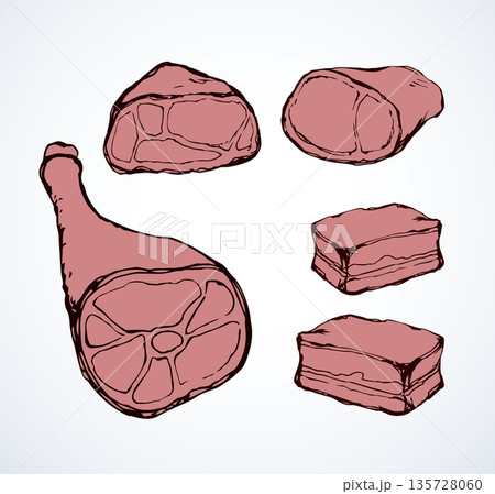 Meat. Vector drawing Meat. Vector drawing 135728060
