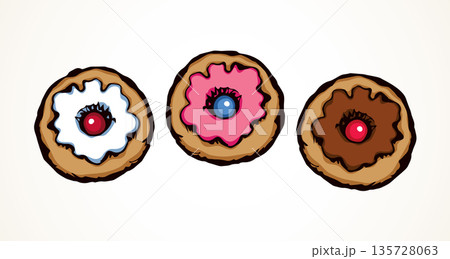 Donut. Vector drawing Donut. Vector drawing 135728063