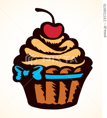Cake. Vector drawing Cake. Vector drawing 135728070