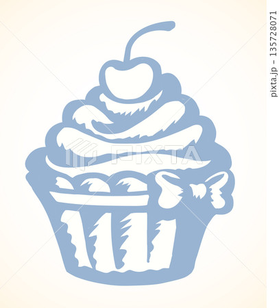 Cake. Vector drawing Cake. Vector drawing 135728071