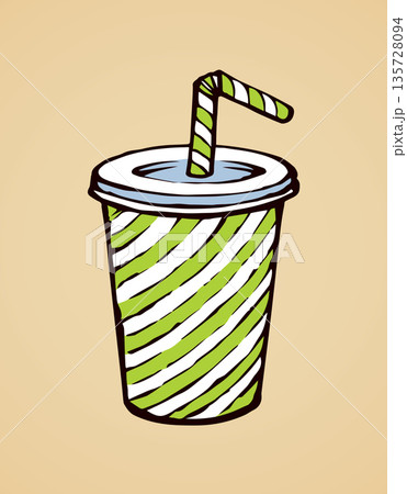 Cocktail. Vector drawing 135728094