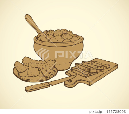 Vector background of bright green swirls 135728098