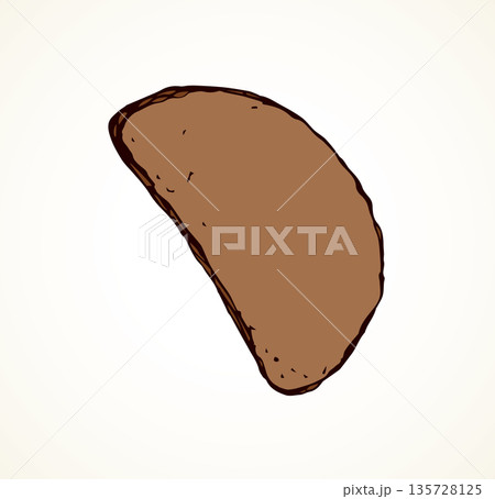 Piece of loaf. Vector drawing Piece of loaf. Vector drawing 135728125