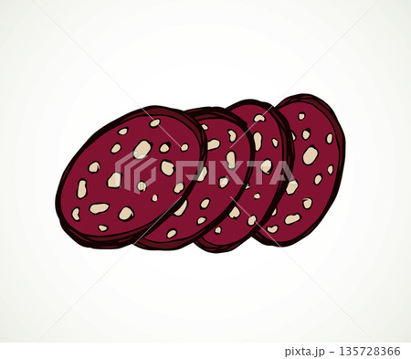 Sausage. Vector drawing 135728366