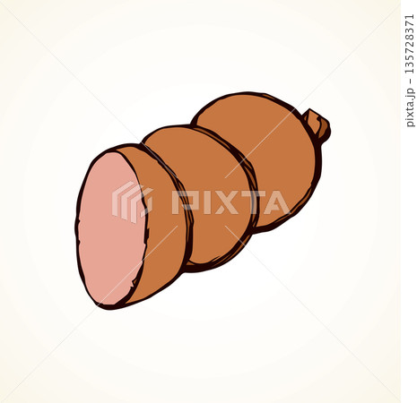 Sausage. Vector drawing 135728371