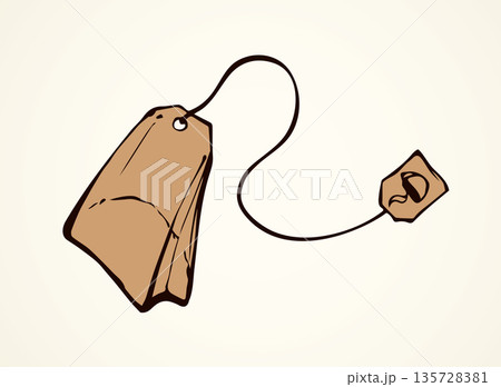Tea bag. Vector drawing Tea bag. Vector drawing 135728381
