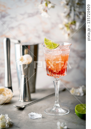 Bright orange drink Bright orange drink 135728409