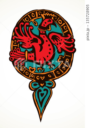 Celtic ornament. Bird. Vector drawing Celtic ornament. Bird. Vector drawing 135728905