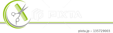 Scissors, comb, hairdresser, background, lifestyle design 135729003