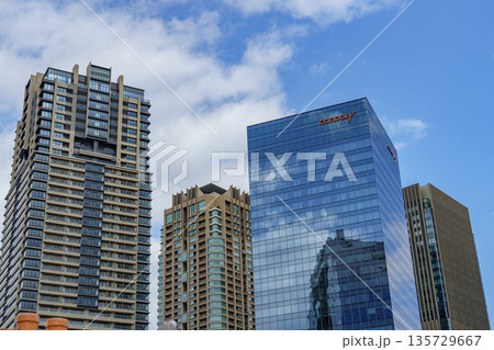 osaka city in japan at autumn time 135729667