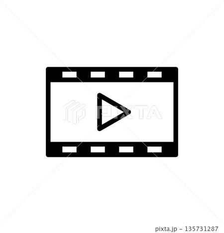 シンプルな動画のアイコン 135731287