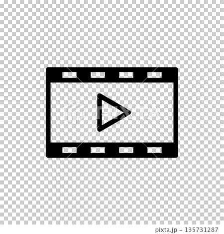 シンプルな動画のアイコン 135731287