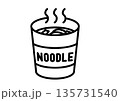 湯気の立つインスタントヌードルのアイコン 135731540