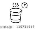 インスタントヌードルの完成を待つアイコン 135731545