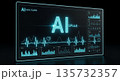 心拍波形と医療グラフを表示するAIヘルスケアインターフェース 135732357