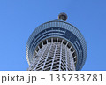 青空に映えるスカイツリー 135733781