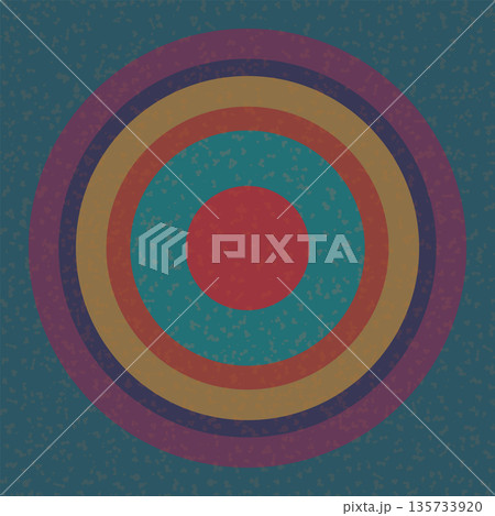 Abstract colorful geometric transparent with riso print effect vector illustration on dark blue background. 135733920
