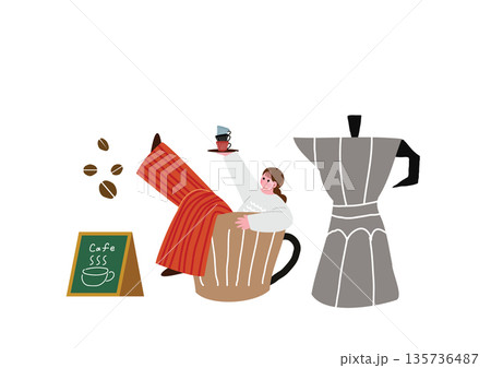 コーヒー好きの女性 135736487