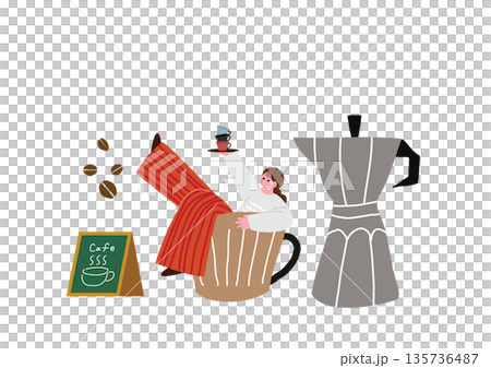 コーヒー好きの女性 135736487
