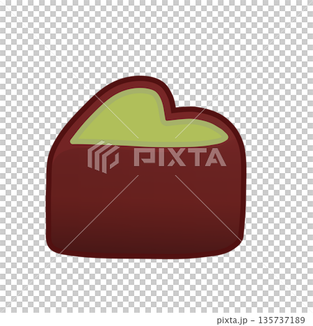 Heart-shaped chocolate illustration Heart-shaped chocolate illustration 135737189