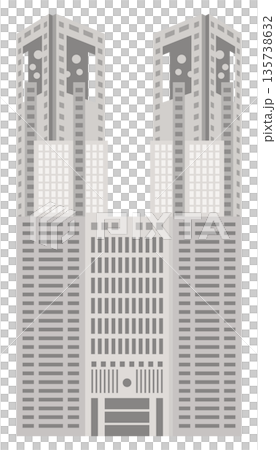 Front view of Tokyo Metropolitan Government Building Front view of Tokyo Metropolitan Government Building 135738632