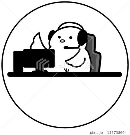 配信画面風のひよこアイコン（文字なし・カスタマイズ用） 135738664