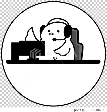 配信画面風のひよこアイコン（文字なし・カスタマイズ用） 135738664