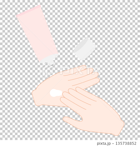 圖:如何在手上塗抹護手霜 圖:如何在手上塗抹護手霜 135738852