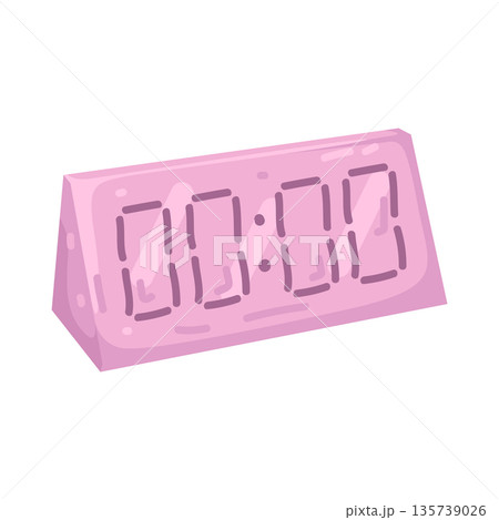 Illustration of digital clock 135739026