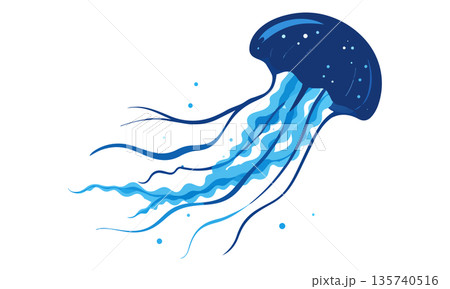 浮遊しているクラゲ 135740516