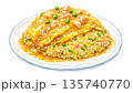かに玉チャーハン 背景透過イラスト 135740770