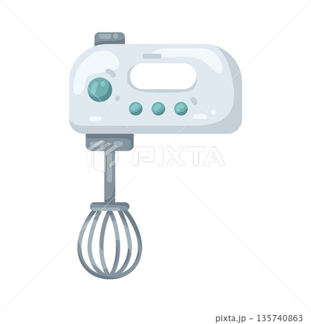Illustration of hand mixer Illustration of hand mixer 135740863