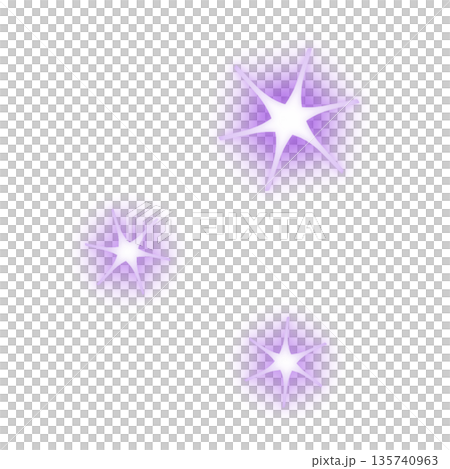 紫色の弾けるような光のエフェクト 135740963