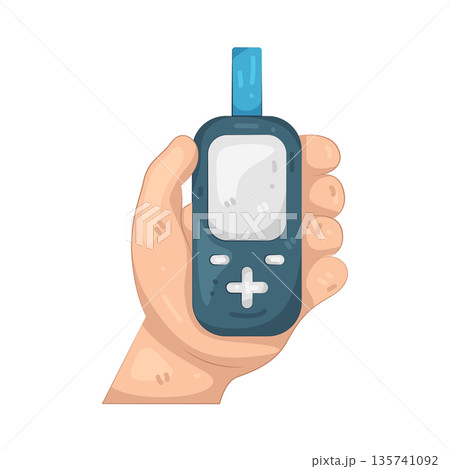 Illustration of glucose meter 135741092