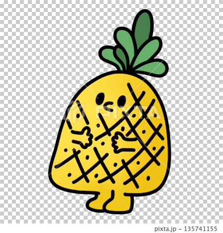 illustration of a cute pineapple cartoon illustration of a cute pineapple cartoon 135741155