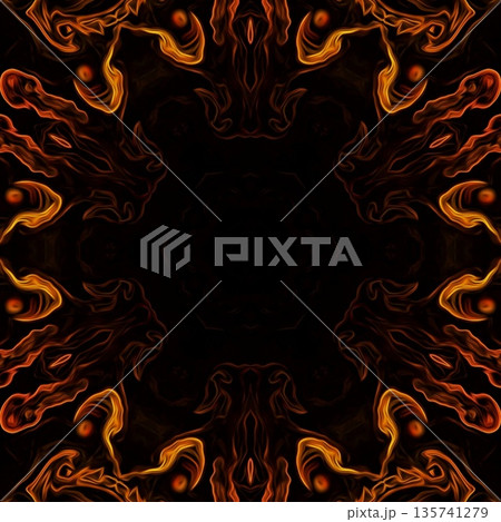 This design features an expressive flame pattern motif with flowing, fire-inspired forms that create a sense of movement and energy. The ornamentation blends dynamic curves with abstract styling This design features an expressive flame pattern motif with flowing, fire-inspired forms that create a sense of movement and energy. The ornamentation blends dynamic curves with abstract styling 135741279