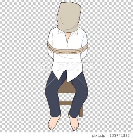 person tied to a chair person tied to a chair 135741883