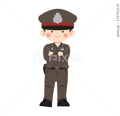 Illustration of a Thai Police Officer 135742219