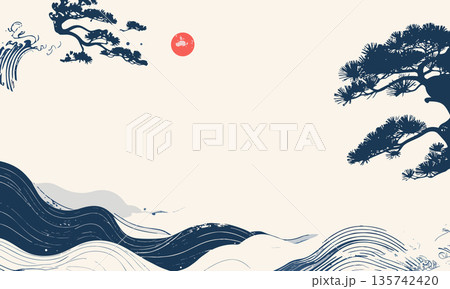 背景【スタイリッシュでかっこいい和風】 135742420